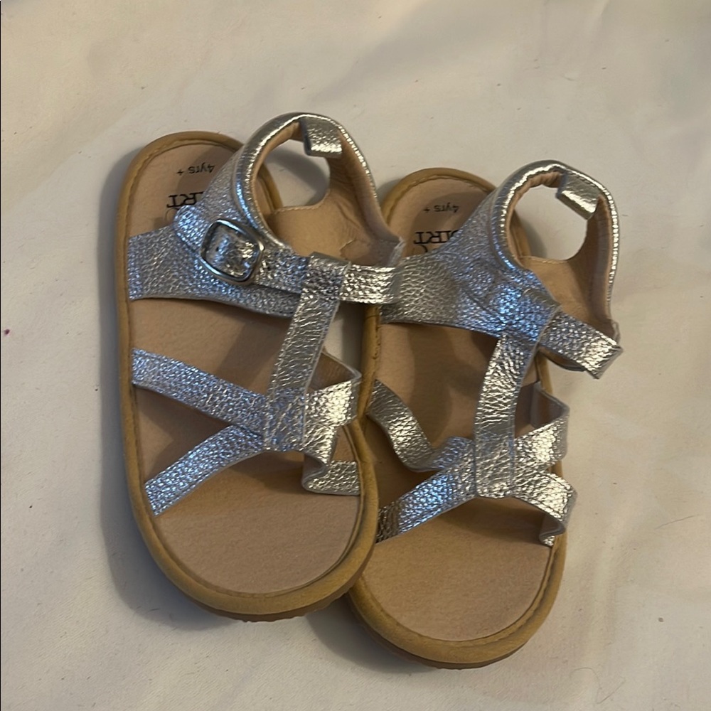 Glitter and Dirt‎ Kids Silver Sandals